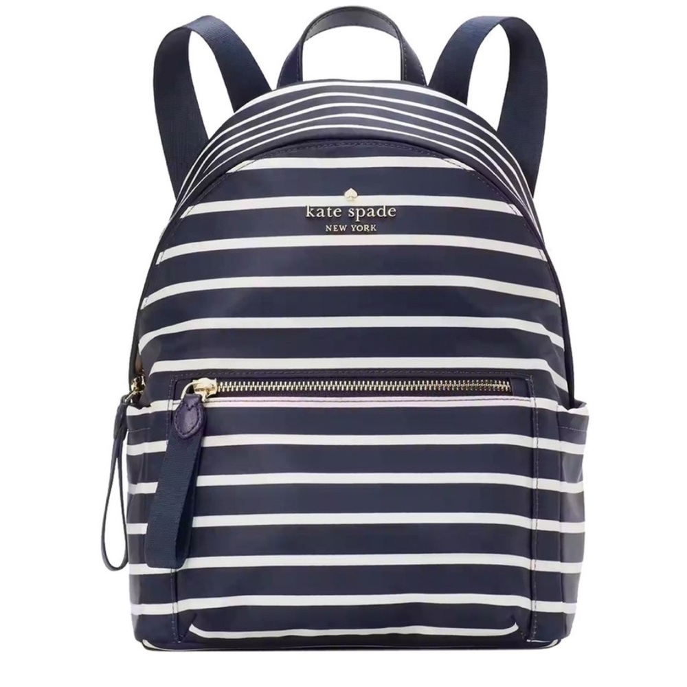 Kate Spade Chelsea Nylon Medium Backpack Bag Parisian Navy NWT - Picture 2 of 12
